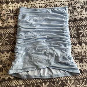 Blue Ruffle Miniskirt